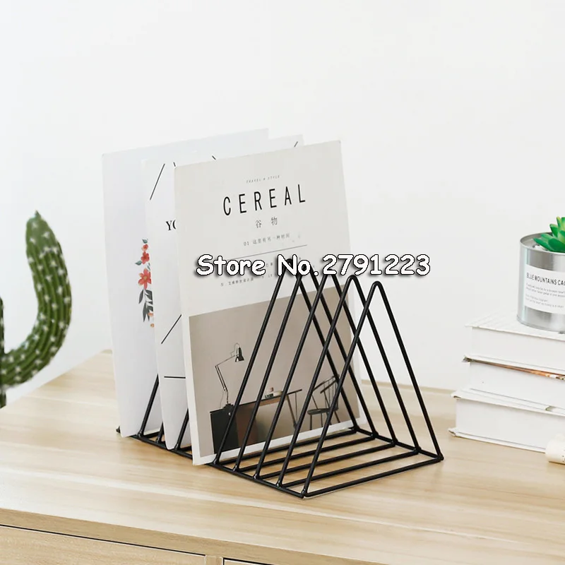 Nordic triangle simple wrought iron desktop storage rack shelf file magazine storage box office rack Stationery Organizer
Nordic triangle simple wrought iron desktop storage rack shelf file magazine storage box office rack Stationery Organizer