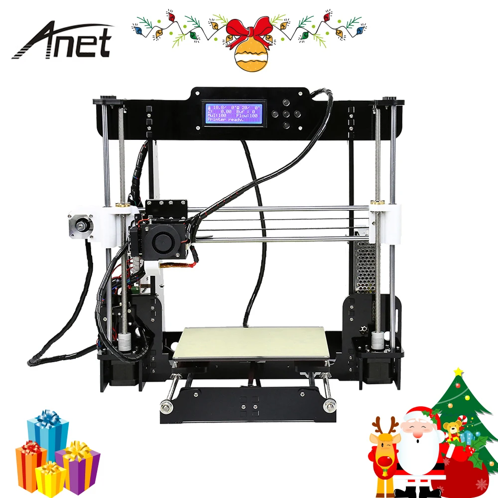 

New Anet Auto leveling A6 Impresora 3D Printer Normal A6 Reprap i3 imprimante 3D DIY Kit Aluminum Extruder SD Card PLA Filament