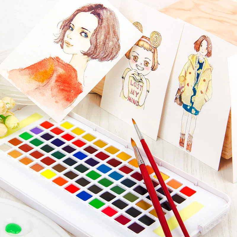 Sakura 36/48/60/72Color Watercolor Paint Set Box Portable Solid Watercolor Painting Pigment Sketch With Paint Brush Art Supplies
Sakura 36/48/60/72Color Watercolor Paint Set Box Portable Solid Watercolor Painting Pigment Sketch With Paint Brush Art Supplies