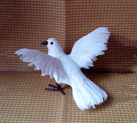 Image simulation white dove bird 34x18cm hard model,polyethylene fur, sprerading wings peace bird,prop.decoration toy Xmas gift c343