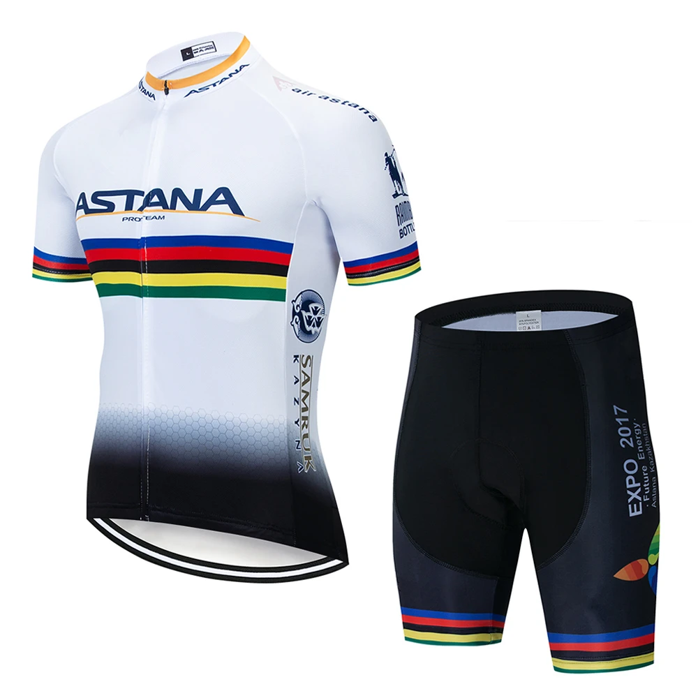 2019 Pro TEAM Bike Clothing ASTANA Cycling Jersey Set White Ciclismo Jersey Short Sleeve Set Cycling Clothing MTB Wear 9D
2019 Pro TEAM Bike Clothing ASTANA Cycling Jersey Set White Ciclismo Jersey Short Sleeve Set Cycling Clothing MTB Wear 9D