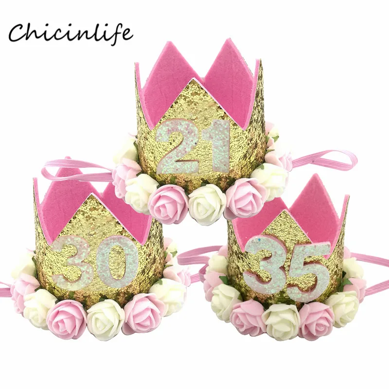 Chicinlife Gold 21 30 35 Crown With White Pink Flowers Headband Adult 30th Birthday Crown Birthday Party Decoration Birthday Hat
Chicinlife Gold 21 30 35 Crown With White Pink Flowers Headband Adult 30th Birthday Crown Birthday Party Decoration Birthday Hat