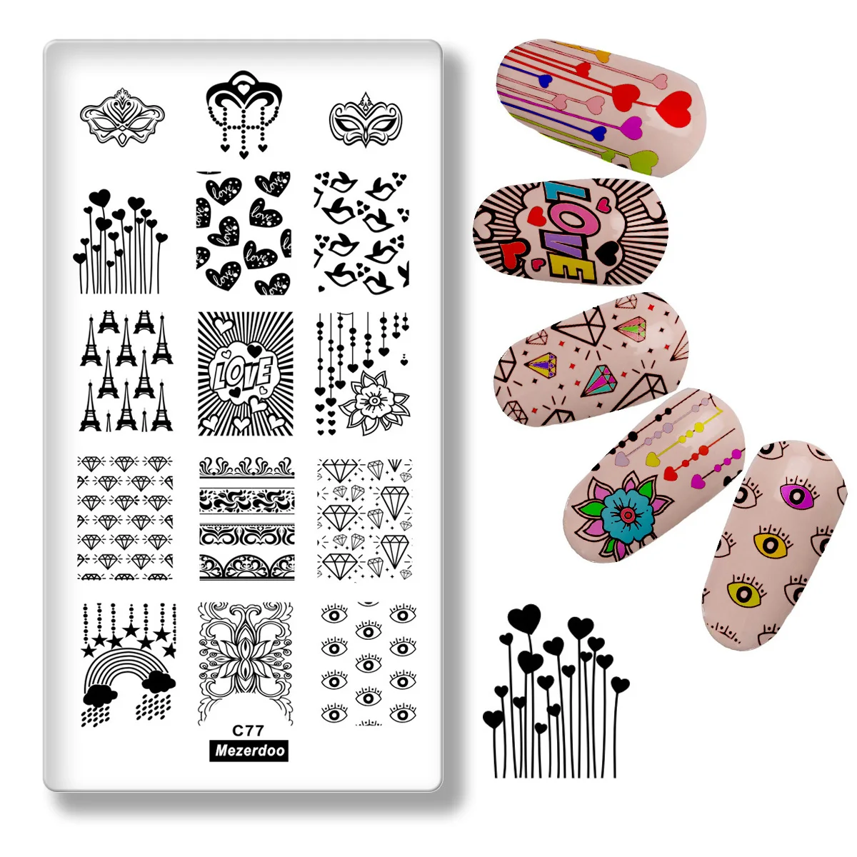 Love Rainbow Nail Stamping Plates Valentine's Day Sweetheart Flower Nails Image Stamp Templates Nail Art DIY Salon Design Deco
Love Rainbow Nail Stamping Plates Valentine's Day Sweetheart Flower Nails Image Stamp Templates Nail Art DIY Salon Design Deco