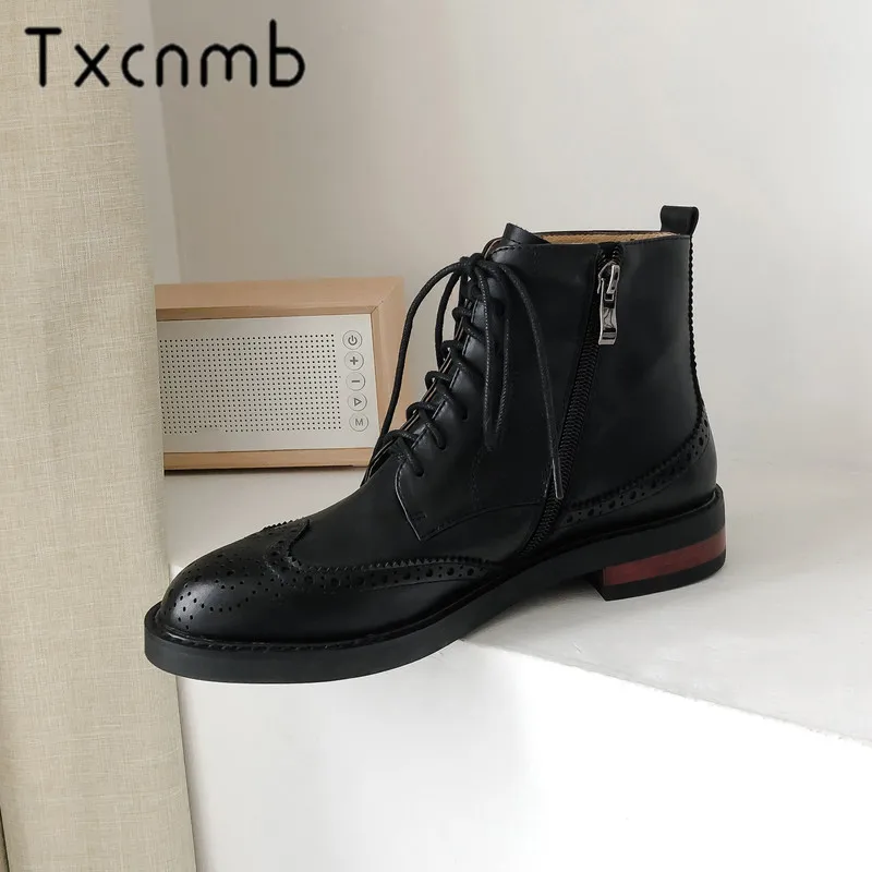 TXCNMB 2019 Genuine Leather Winter Autumn Boots Women Square Heel Ankle Boots Cow Leather Chelsea Ladies Shoes Woman size 40
TXCNMB 2019 Genuine Leather Winter Autumn Boots Women Square Heel Ankle Boots Cow Leather Chelsea Ladies Shoes Woman size 40