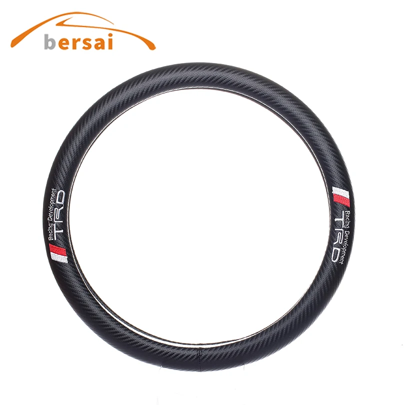 Bersai Carbon fiber car steering wheel cover Car styling for TRD for Toyota Nissan GTR Teana LIVINA X-TRAIL QASHQAI accessories
Bersai Carbon fiber car steering wheel cover Car styling for TRD for Toyota Nissan GTR Teana LIVINA X-TRAIL QASHQAI accessories
