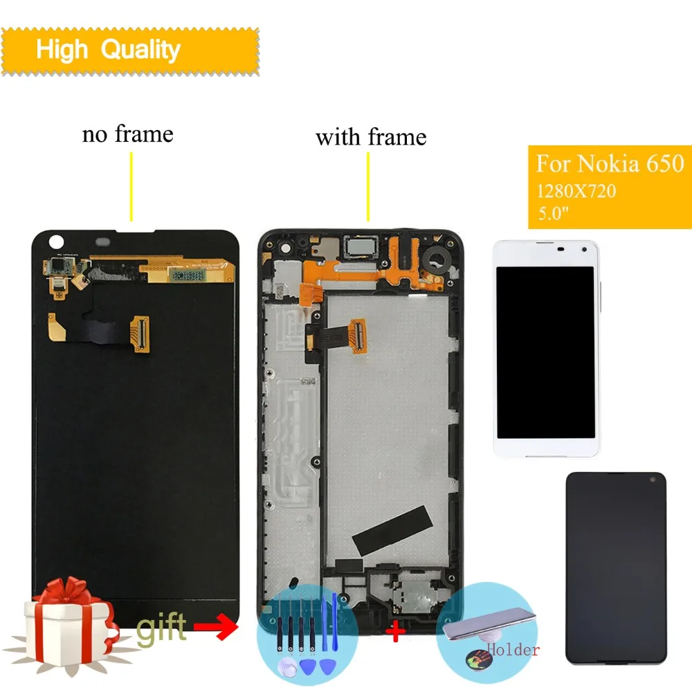 5.0" Display For NOKIA Microsoft Lumia 650 LCD Touch Screen Digitizer with Frame Replacement for Lumia 650 LCD RM-115 + gift
5.0" Display For NOKIA Microsoft Lumia 650 LCD Touch Screen Digitizer with Frame Replacement for Lumia 650 LCD RM-115 + gift