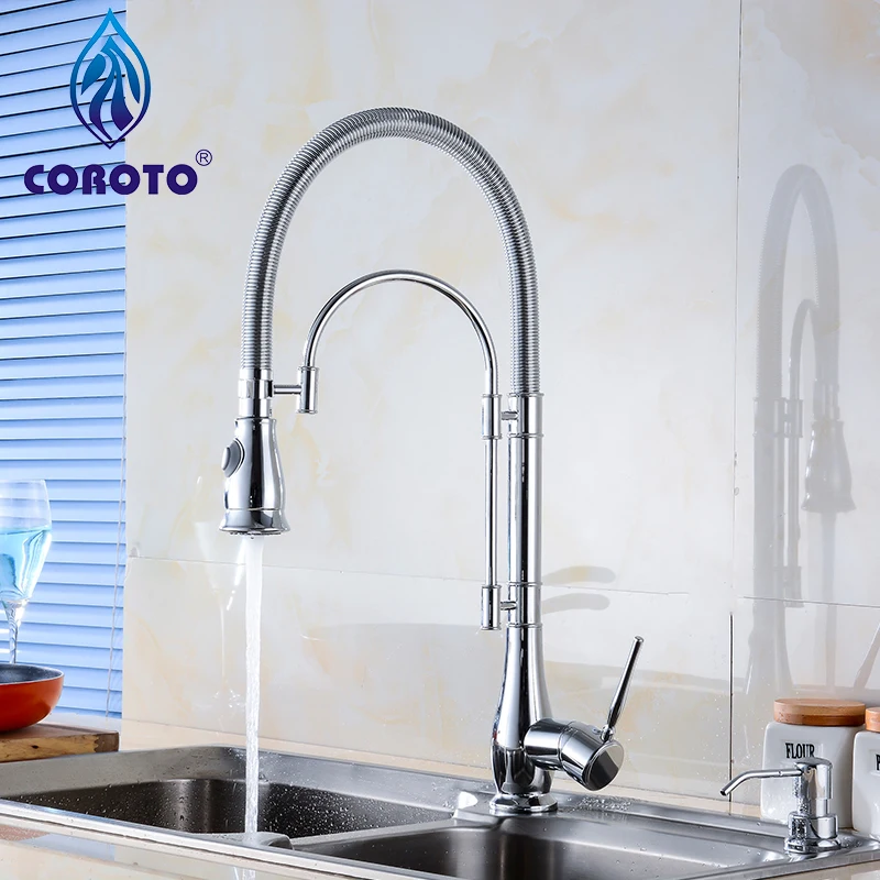 Free Shipping Pull Out Faucet Chrome Silver Swivel Kitchen Sink with LED shower head free
Free Shipping Pull Out Faucet Chrome Silver Swivel Kitchen Sink with LED shower head free
