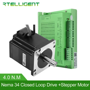 Rtelligent Nema 34 4.0N.M Closed Loop Stepper Motor with Nema34 20-50VDC Closed Loop Stepper Motor Driver Stepper Driver CNC Kit
Rtelligent Nema 34 4.0N.M Closed Loop Stepper Motor with Nema34 20-50VDC Closed Loop Stepper Motor Driver Stepper Driver CNC Kit
