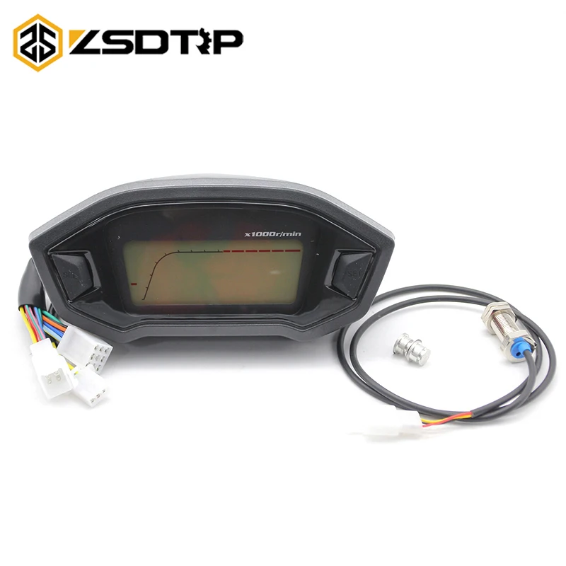 ZSDTRP Universal ATV Motorcycle LCD Digital Speedometer Odometer Backlight Motorcycle For 2/4 Cylinders Odometer 13000r/min
ZSDTRP Universal ATV Motorcycle LCD Digital Speedometer Odometer Backlight Motorcycle For 2/4 Cylinders Odometer 13000r/min