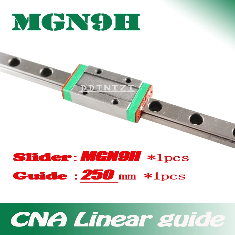 9mm Linear Guide MGN9 L= 250mm linear rail way + MGN9H Long linear carriage for CNC X Y Z Axis Free shipping
9mm Linear Guide MGN9 L= 250mm linear rail way + MGN9H Long linear carriage for CNC X Y Z Axis Free shipping