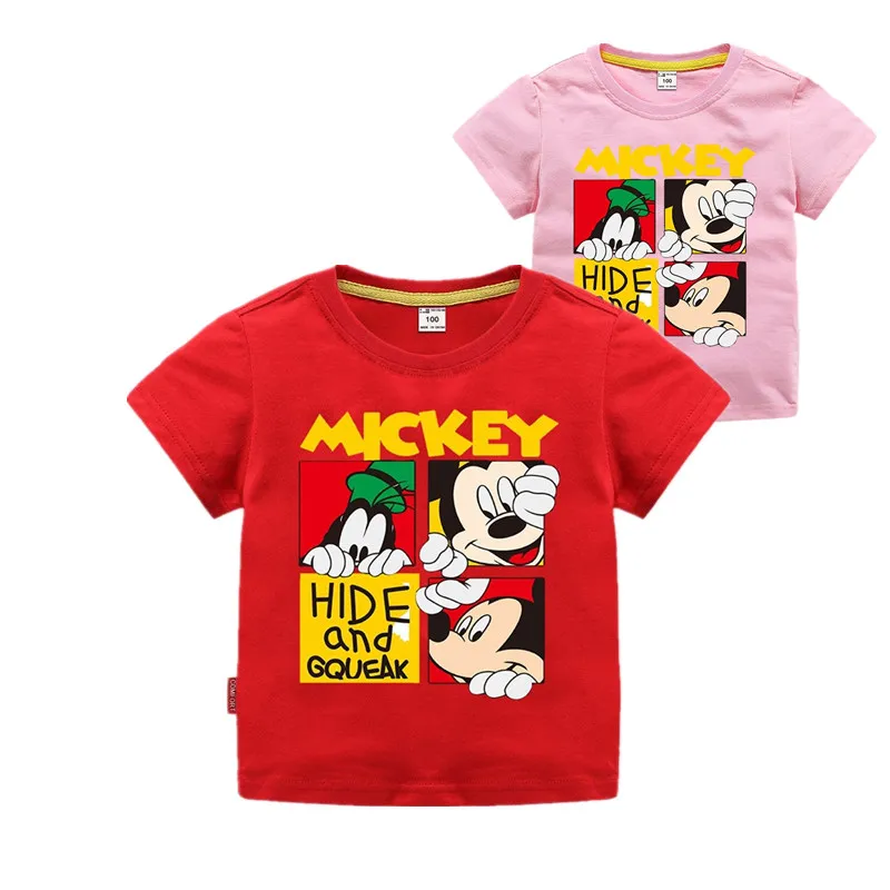 Children's Wear Summer T-shirt Mickey Cotton Short Sleeve Boy Girl Minnie Mickey Cartoon Sports Top
Children's Wear Summer T-shirt Mickey Cotton Short Sleeve Boy Girl Minnie Mickey Cartoon Sports Top