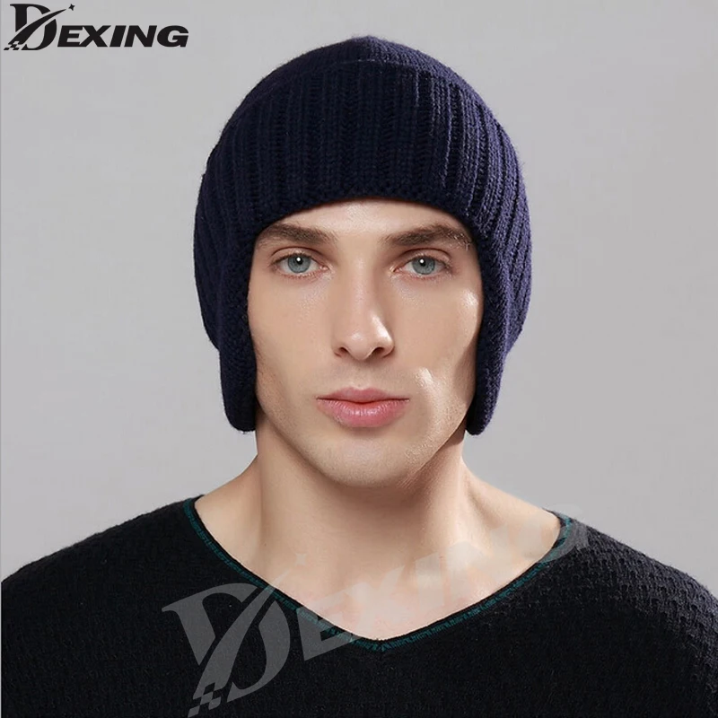 Зимняя вязаная шапка головные уборы для мужчин и женщин толстые зимние шапки с
