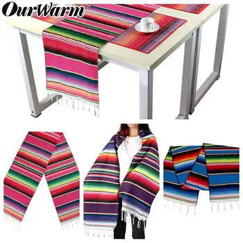 OurWarm Mexican Serape Table Runner 3 Colors Fiesta Themed Party Supplies Wedding Decoration 213X35cm Cotton Table Runner
OurWarm Mexican Serape Table Runner 3 Colors Fiesta Themed Party Supplies Wedding Decoration 213X35cm Cotton Table Runner