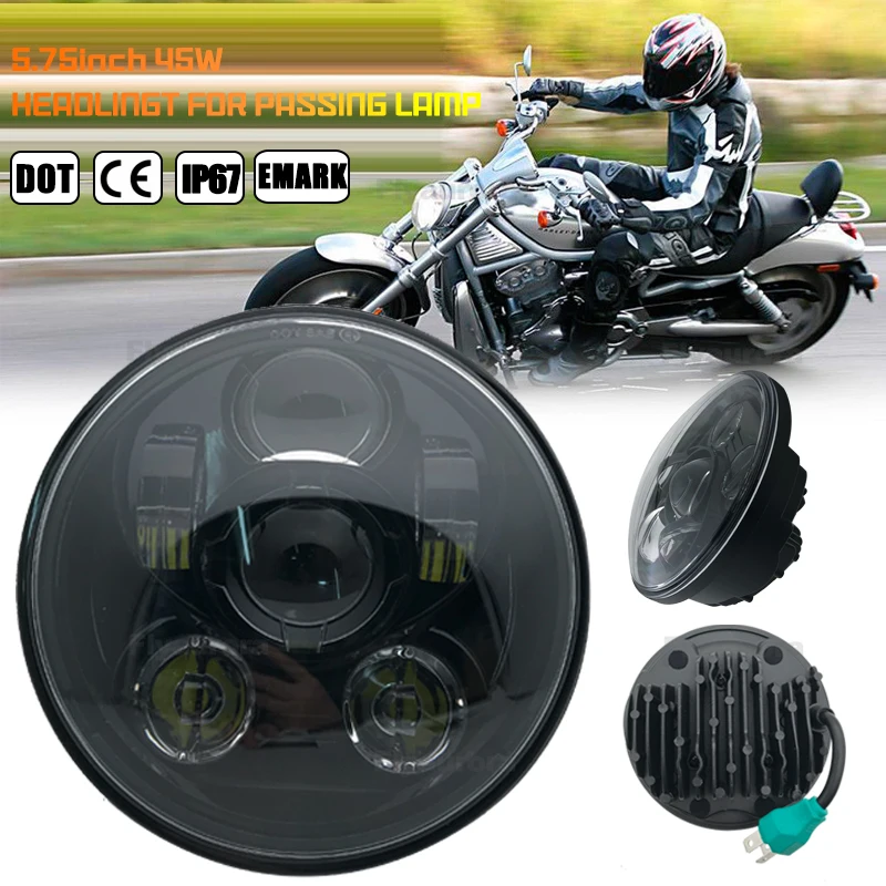 Hot sale 5.75 INCH Motorcycle LED headlight 5 3/4 " New For Street 750 moto LED Headlamp For Softail Dyna And Sportster Models
Hot sale 5.75 INCH Motorcycle LED headlight 5 3/4 " New For Street 750 moto LED Headlamp For Softail Dyna And Sportster Models