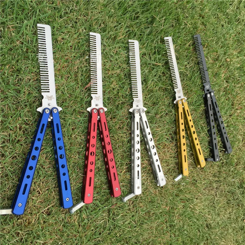Salon Stainless Steel Folding Practice Training Butterfly Style Comb Tool Multi-color Foldable Noob Training Comb
Salon Stainless Steel Folding Practice Training Butterfly Style Comb Tool Multi-color Foldable Noob Training Comb