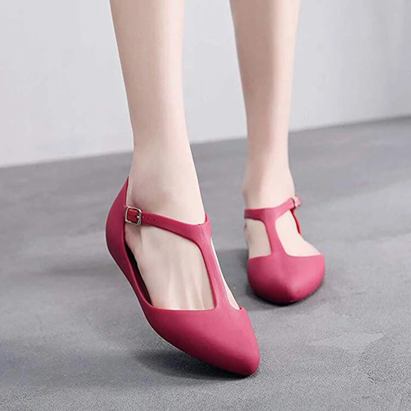 Women Sandals 2019 Summer Fashion T-strap Pinted Toe Buckle Strap Women Jelly Shoes Light Weight Flat Outdoor Beach Sandals
Women Sandals 2019 Summer Fashion T-strap Pinted Toe Buckle Strap Women Jelly Shoes Light Weight Flat Outdoor Beach Sandals