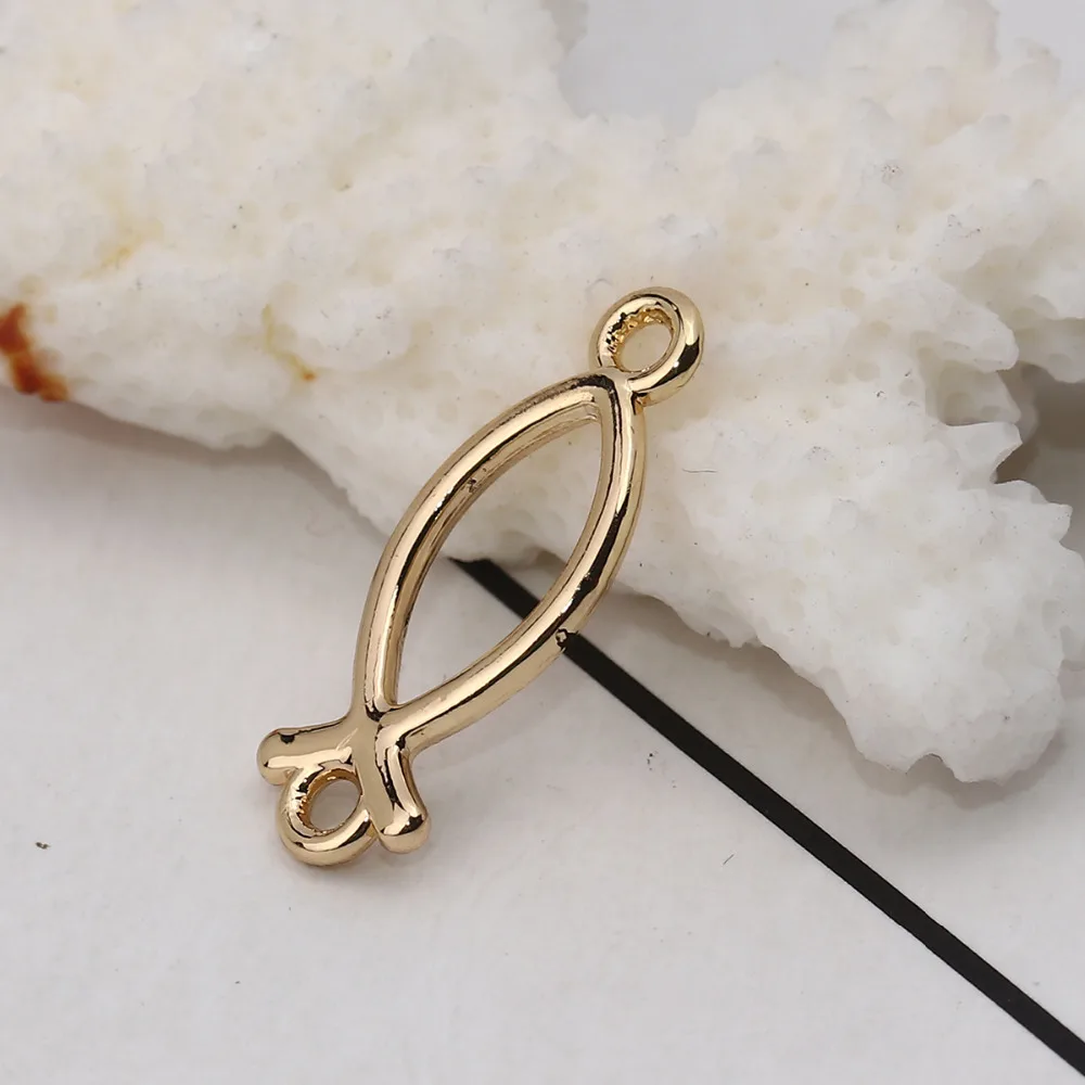 DoreenBeads Zinc Based Alloy Connectors Jesus/ Christian Fish Ichthys Gold / Silver Color 22mm( 7/8") x 8mm( 3/8"), 20 PCs
DoreenBeads Zinc Based Alloy Connectors Jesus/ Christian Fish Ichthys Gold / Silver Color 22mm( 7/8") x 8mm( 3/8"), 20 PCs