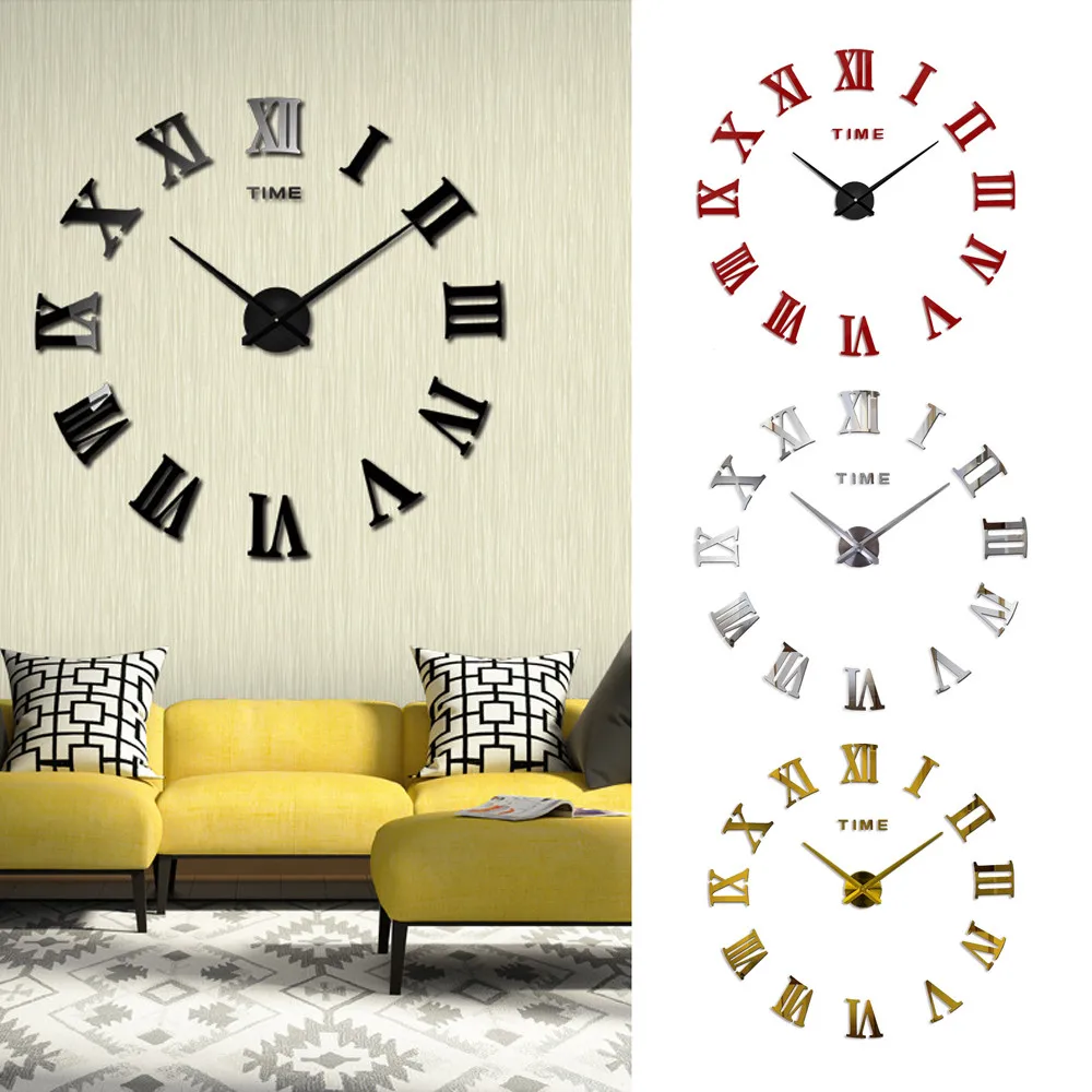 Modern DIY Large Wall Clock 3D Mirror Surface Sticker Home Decor Art Giant Wall Clock Watch With Roman Numerals Big Clock
Modern DIY Large Wall Clock 3D Mirror Surface Sticker Home Decor Art Giant Wall Clock Watch With Roman Numerals Big Clock