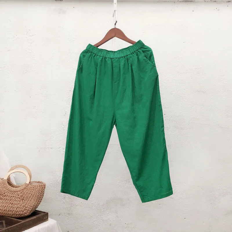 Literary Retro Cotton Linen Cropped Trousers Casual Pants Female Summer Loose Thin Solid Color Cotton Hemp Feet Harem Pants
Literary Retro Cotton Linen Cropped Trousers Casual Pants Female Summer Loose Thin Solid Color Cotton Hemp Feet Harem Pants