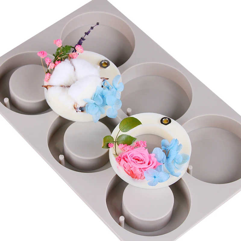 7.5*2CM*6 Hangable Scented Candle DIY Silicone Mold Handmade Annular and Round Candle Mode Wax Slice Chocolate Soap Baking Mold
7.5*2CM*6 Hangable Scented Candle DIY Silicone Mold Handmade Annular and Round Candle Mode Wax Slice Chocolate Soap Baking Mold