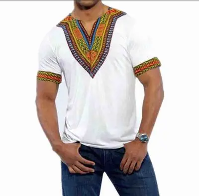 Men Summer African Dashiki Print T-Shirt short sleeves men traditional print T-shirt Casual Hip-Hop Loose Pullover Cotton V-Neck
Men Summer African Dashiki Print T-Shirt short sleeves men traditional print T-shirt Casual Hip-Hop Loose Pullover Cotton V-Neck