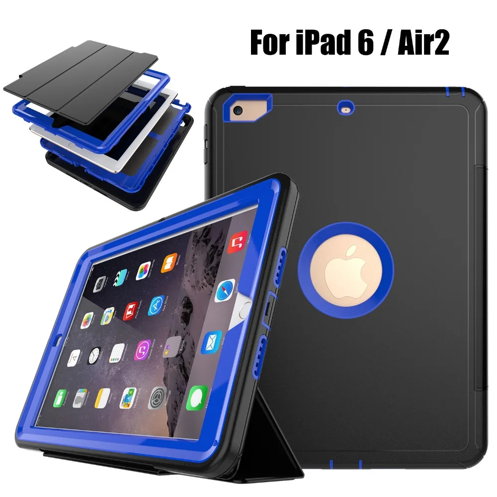For iPad 6 / Air 2 A1566 A1567 Heavy Duty Shockproof Hybrid Rubber Rugged Hard Impact Protective Case Cover For iPad6 / Air2
For iPad 6 / Air 2 A1566 A1567 Heavy Duty Shockproof Hybrid Rubber Rugged Hard Impact Protective Case Cover For iPad6 / Air2