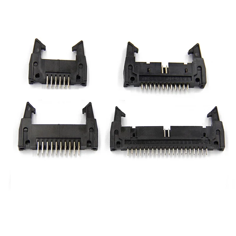 Black Pack of 20 6P 6-Pin 1.27mm Straight Male Header