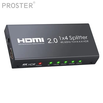 Proster 1 in 4 out HDMI 2.0 Splitter Support 4K/60Hz YUV 4:4:4 HDR 4 Way HDMI Splitter HDMI Distribution Amplifier for PS4 Xbox
Proster 1 in 4 out HDMI 2.0 Splitter Support 4K/60Hz YUV 4:4:4 HDR 4 Way HDMI Splitter HDMI Distribution Amplifier for PS4 Xbox
