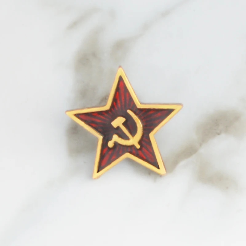Red Star With Hammer & Sickle Pin Communis Enamel pin Leather Jackets Collar Bag Backpack Accessories Gift for men women
Red Star With Hammer & Sickle Pin Communis Enamel pin Leather Jackets Collar Bag Backpack Accessories Gift for men women