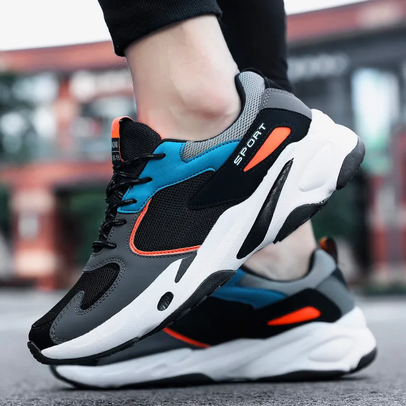 New Men Sneakers Thick Sole Breathable Mesh Running Shoes for Men Platform Chunky Shoes Outdoors Walking Shoes Zapatillas
New Men Sneakers Thick Sole Breathable Mesh Running Shoes for Men Platform Chunky Shoes Outdoors Walking Shoes Zapatillas