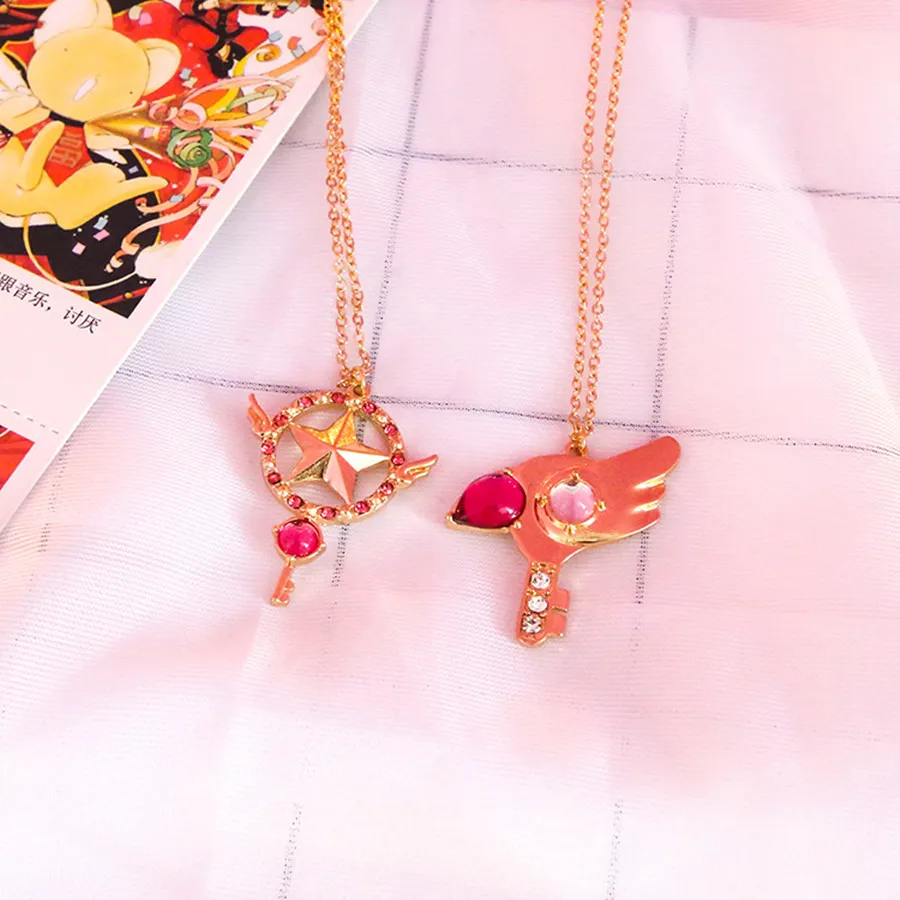 Japanese Anime Cardcaptor Sakura necklace metal Rhinestone Sweater chain star bird cosplay creative cute Cartoon Precioso collar
Japanese Anime Cardcaptor Sakura necklace metal Rhinestone Sweater chain star bird cosplay creative cute Cartoon Precioso collar