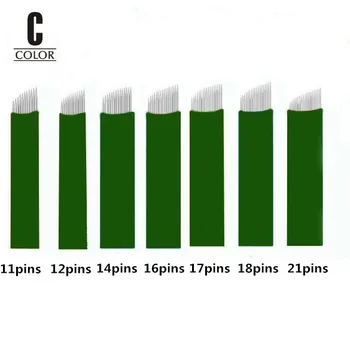 50pcs Green pins Permanent Eyebrow Makeup Blades Tattoo Manual Needle For Microblading Pen Machine 3D Eyebrow Microblading
50pcs Green pins Permanent Eyebrow Makeup Blades Tattoo Manual Needle For Microblading Pen Machine 3D Eyebrow Microblading