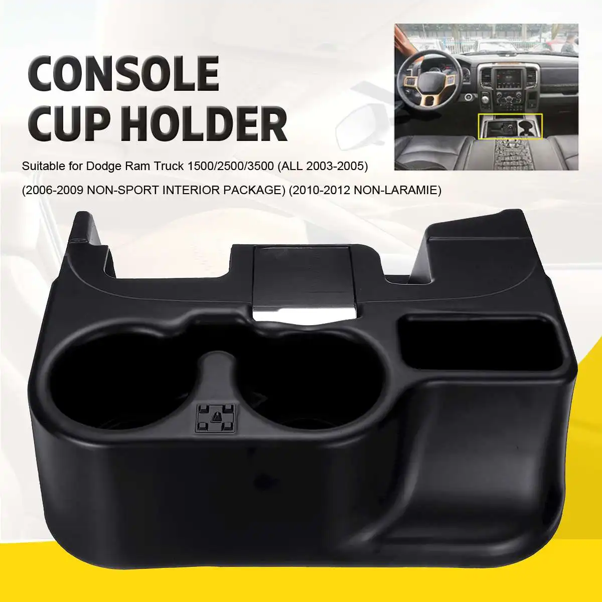 Black Center Console Cup Holder Rack for DODGE RAM ADD-ON 1500/2500/3500 2003-2012 Drinks Holders
Black Center Console Cup Holder Rack for DODGE RAM ADD-ON 1500/2500/3500 2003-2012 Drinks Holders