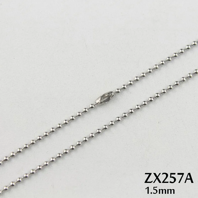 1.5mm bead chain stainless steel ball chain with waist buckle necklace beaded chains fashion Jewelry part 20pcs ZX257A
1.5mm bead chain stainless steel ball chain with waist buckle necklace beaded chains fashion Jewelry part 20pcs ZX257A