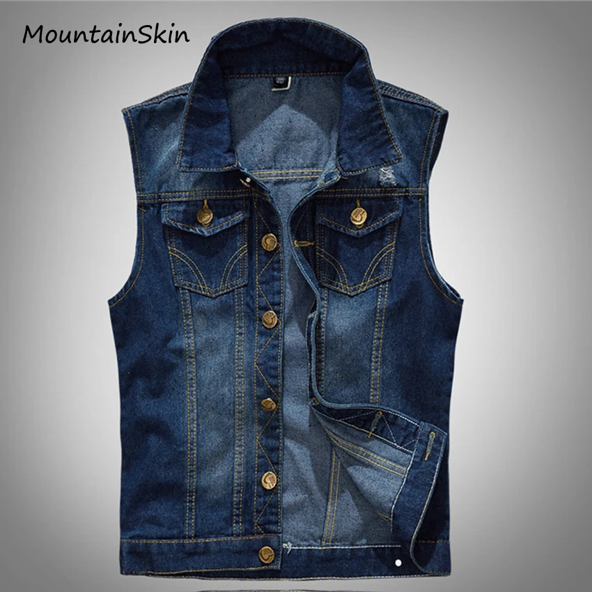 Mountainskin 2017 Men's Denim Vest Male Sleeveless Jeans Jackets Washed Jean Cowboy Waistcoat Plus Size 5XL Brand Clothing LA315
Mountainskin 2017 Men's Denim Vest Male Sleeveless Jeans Jackets Washed Jean Cowboy Waistcoat Plus Size 5XL Brand Clothing LA315