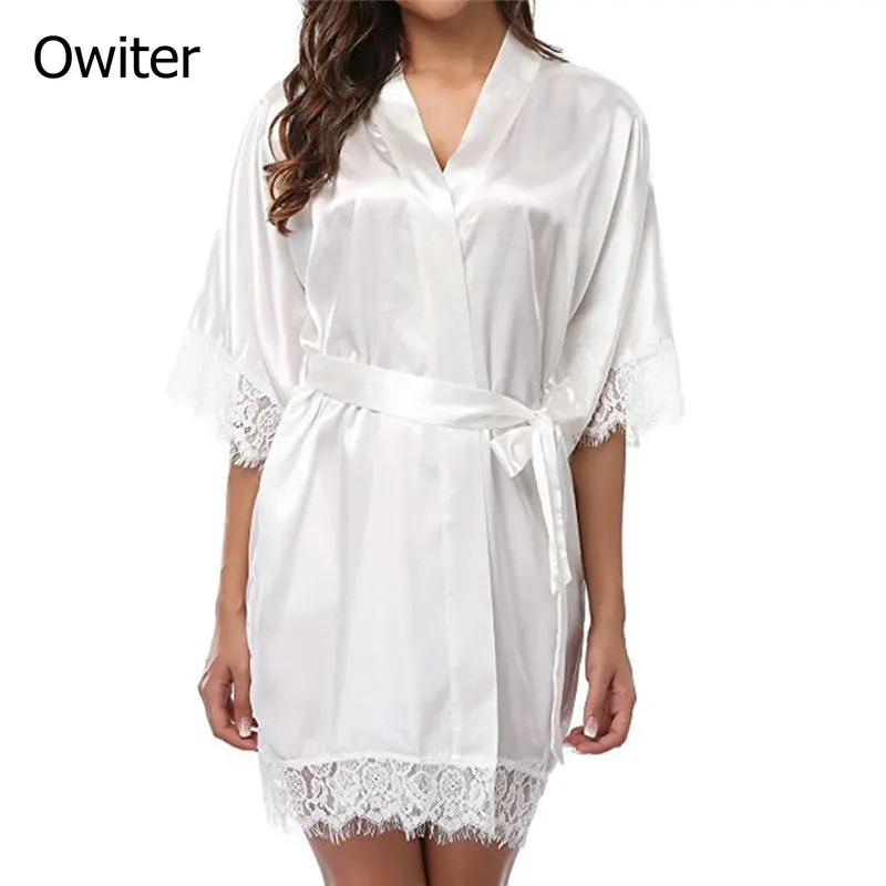Women Short Satin Bride Robe Sexy Wedding Dressing Gown Lace Silk Kimono Bathrobe Summer Bridesmaid Nightwear
Women Short Satin Bride Robe Sexy Wedding Dressing Gown Lace Silk Kimono Bathrobe Summer Bridesmaid Nightwear