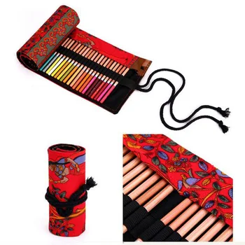 36/48/72 Hole Vintage School Supply Canvas Roll Up Pencil Case Painting Drawing Pen Pouch Pencil Storage Holder Retro Stationery
36/48/72 Hole Vintage School Supply Canvas Roll Up Pencil Case Painting Drawing Pen Pouch Pencil Storage Holder Retro Stationery