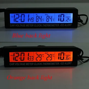 12V/24V 3 in1 Digital LCD Clock In And Out Car Thermometer Battery Voltage Monitor NJ88
12V/24V 3 in1 Digital LCD Clock In And Out Car Thermometer Battery Voltage Monitor NJ88