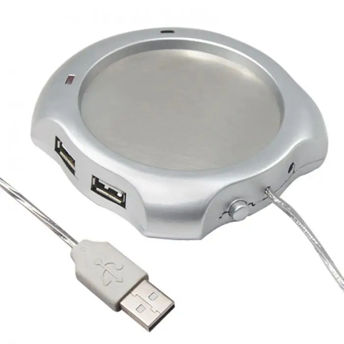 USB Gadget Desktop Tea Coffee Cup Mug Warmer Heater Pad with 4 Port USB Hub for PC Laptop Chocolate USB Gadget Desktop Tea Coffee Cup Mug Warmer Heater Pad with 4 Port USB Hub for PC Laptop Chocolate