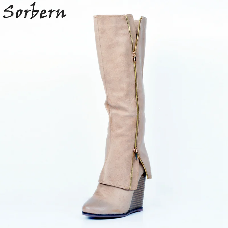 Sorbern Khaki Knee High Women Boots Wedges Zipper Hot Sale Winter Shoes Boots Winter Shoes Women Custom Rubber Women's Boots
Sorbern Khaki Knee High Women Boots Wedges Zipper Hot Sale Winter Shoes Boots Winter Shoes Women Custom Rubber Women's Boots