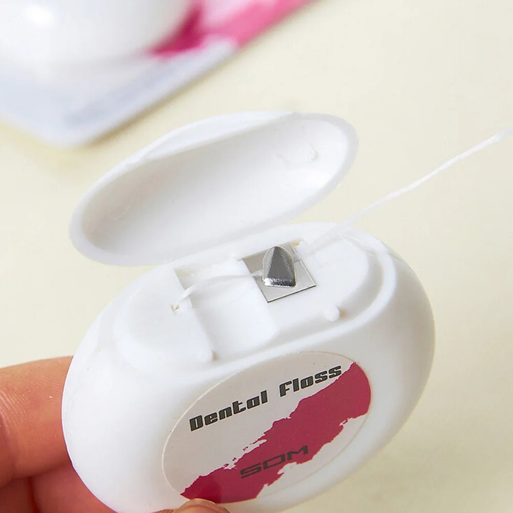 

50m Oral Interdental Brush Clean Dental Floss Hygiene Irrigator reshen Breath Teeth Flosser Waxed Tooth Clean String Square Box