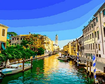 

Frameless diy paintings by numbers paint by number for home decor oil picture painting 5065cm venice town