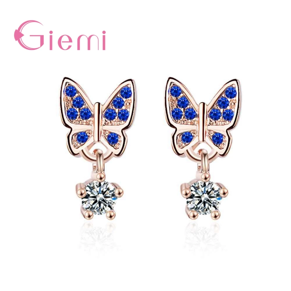 Cubic Zirconia Pave Blue Crystal Drop Earrings For Women 925 Sterling Silver Elegant Butterfly Wedding Jewelry
Cubic Zirconia Pave Blue Crystal Drop Earrings For Women 925 Sterling Silver Elegant Butterfly Wedding Jewelry