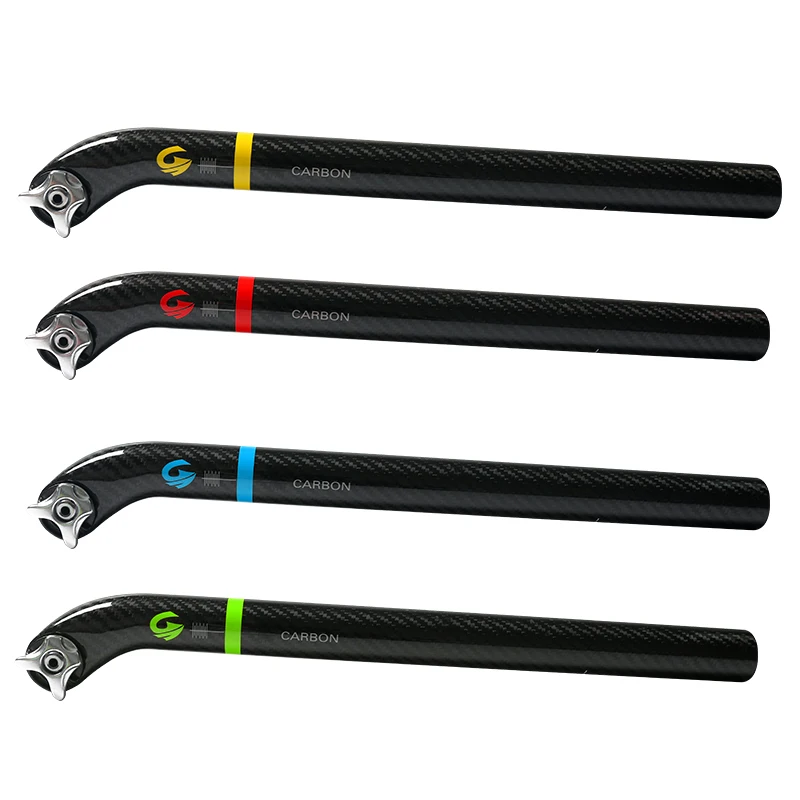 

New 3K Gloss Bicycle SeatPost Full Carbon Fibre MTB Road Bike Seatpost Bike Seat Tube 27.2/30.8/31.6*400mm Angle 5 20