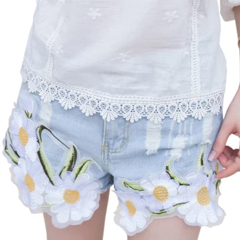 VIIANLES Women Denim Shorts Summer Shorts New Decals Corners Jeans Shorts Fashion White Flowers Middle Straight Appliques
VIIANLES Women Denim Shorts Summer Shorts New Decals Corners Jeans Shorts Fashion White Flowers Middle Straight Appliques