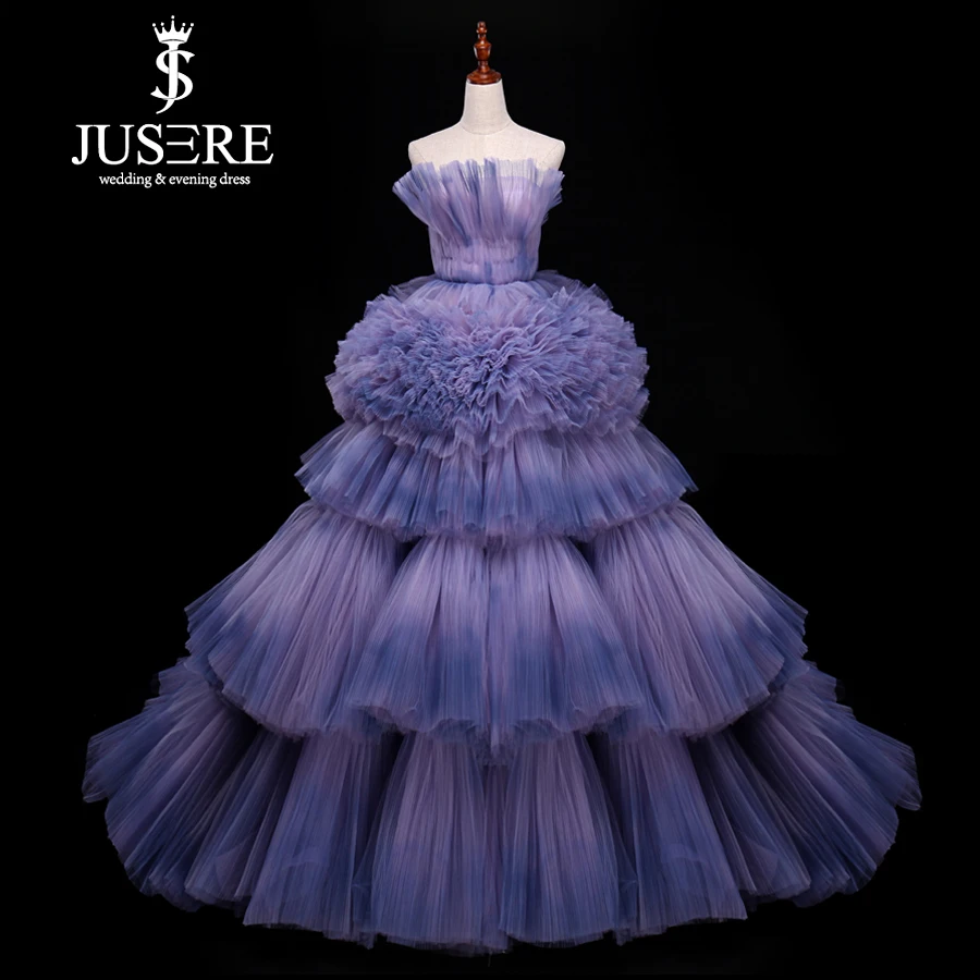 Jusere Real Photos Tired Tutu Prom Dresses Colorful Faded Tulle Evening Dress With Tail robe de soiree 2019
Jusere Real Photos Tired Tutu Prom Dresses Colorful Faded Tulle Evening Dress With Tail robe de soiree 2019