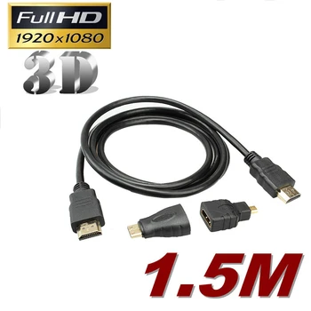 3 in 1 HD High Speed HDMI to HDMI Cable + Micro HDMI Adaptor+ Mini HDMI adapter Futural Digital jiu4
3 in 1 HD High Speed HDMI to HDMI Cable + Micro HDMI Adaptor+ Mini HDMI adapter Futural Digital jiu4
