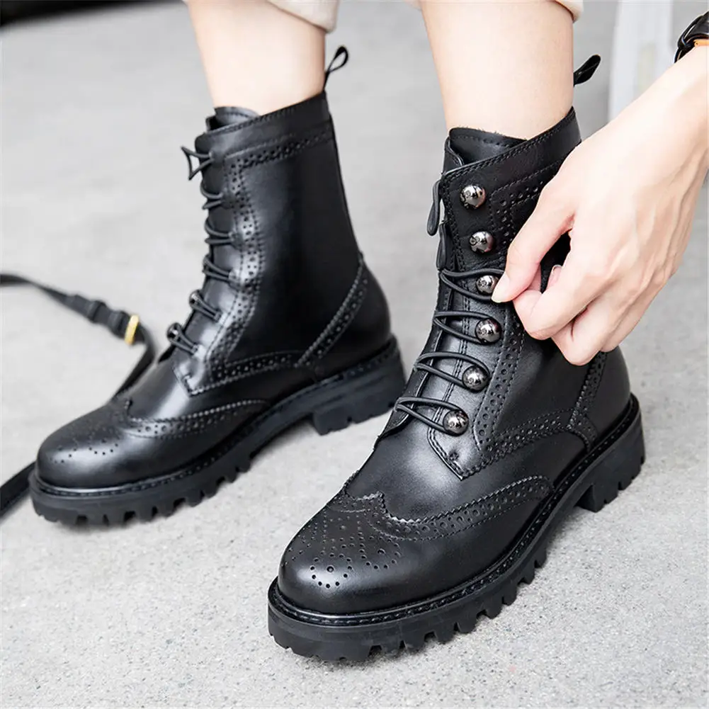 Lapolaka Brand Design Genuine Leather Boots Women Shoes Brogue Shoes Woman Chunky Heels Street Cool Western Boots Woman
Lapolaka Brand Design Genuine Leather Boots Women Shoes Brogue Shoes Woman Chunky Heels Street Cool Western Boots Woman