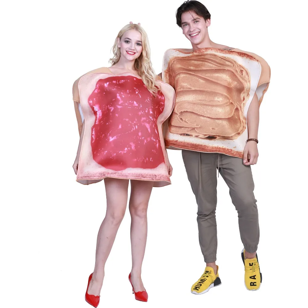 Sandwich Couples Costume Peanut Butter and Jam Toast Food Funny Fancy Dress Adult 2 Pieces Set Carnival Halloween Party Costume
Sandwich Couples Costume Peanut Butter and Jam Toast Food Funny Fancy Dress Adult 2 Pieces Set Carnival Halloween Party Costume