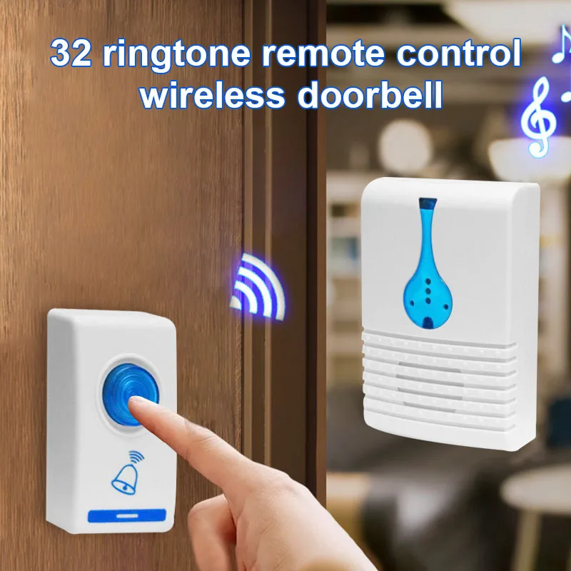 Wireless Door Bell Cordless 32 Song 100M Range Digital Doorbells for Home Office CLH@8
Wireless Door Bell Cordless 32 Song 100M Range Digital Doorbells for Home Office CLH@8